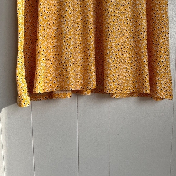 2 Dye 4 Yellow floral print summer dress with keyhole cut out back size L - Picture 11 of 14